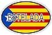 Akachafactory Sticker Adesivi Adesivo Bandiera Ovale codice Paese Catalunya catalana