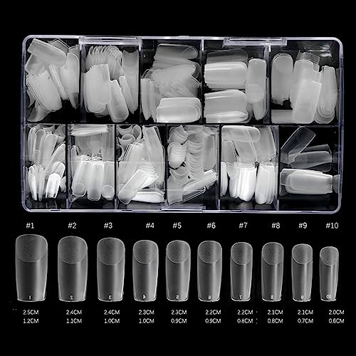 ドホコール 500 個クリア付け爪のヒントマット正方形台形小剣ドロップ楕円形付け爪のヒントホームネイルアートサロン