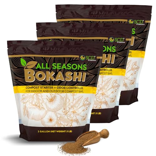 All Seasons Bokashi Compost Starter - Dry Bokashi Bran for Kitchen Compost Bin - Compost Food & Pet Waste Quickly & Easily with Low Odor by SCD Probiotics (16.5 lb)