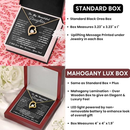 Jewelry To My Beautiful Daughter from Dad, Daughter Gift, Gift from Dad, Message Card for Daughter, Always carry you in my DREAMS, in my HEART3
