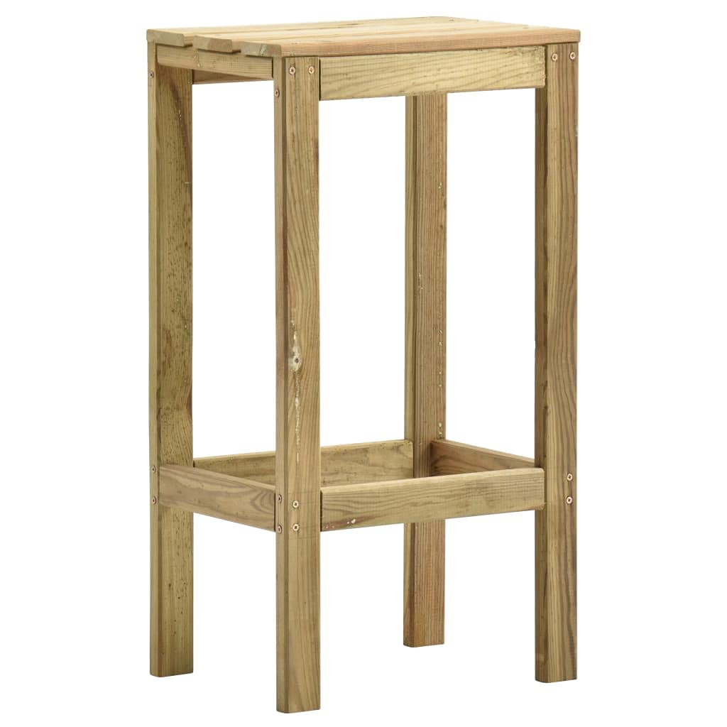 vidaXL Sgabelli da Bar da Giardino 2 pz in Legno di Pino Impregnato