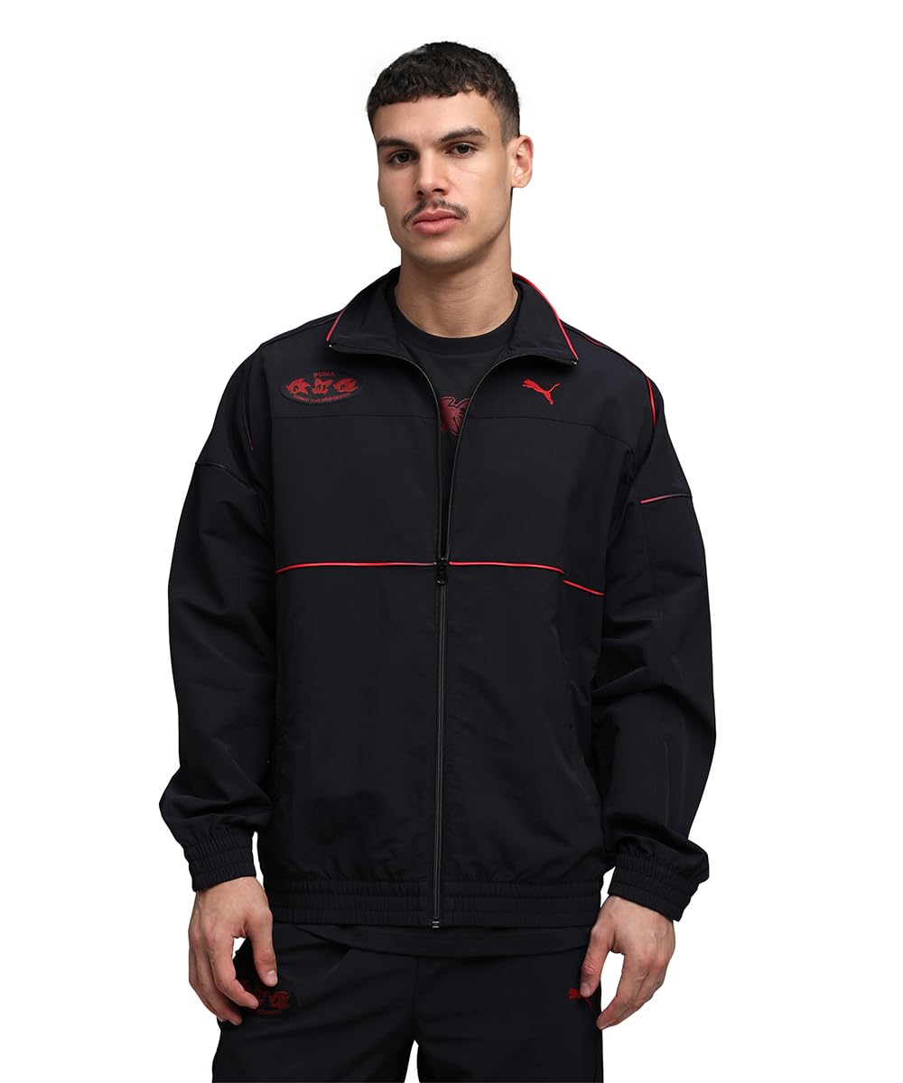 | x SONIC THE HEDGEHOG Men's Track Jacket | Black | M