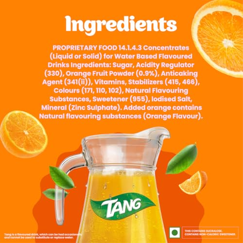 Image of Tang Orange Instant Drink Mix, 500 g (Pack of 3)