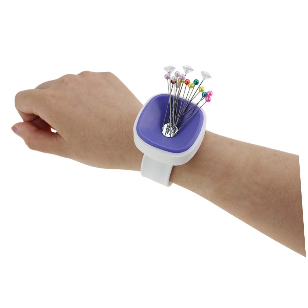 Operitacx 3 Piezas Soporte De Silicona Caja De Agujas Magnéticas Tazón De Alfiler De Imán Alfiler De Muñeca Organizador De Alfileres De Costura Reloj Pulsera Brillo De Labios