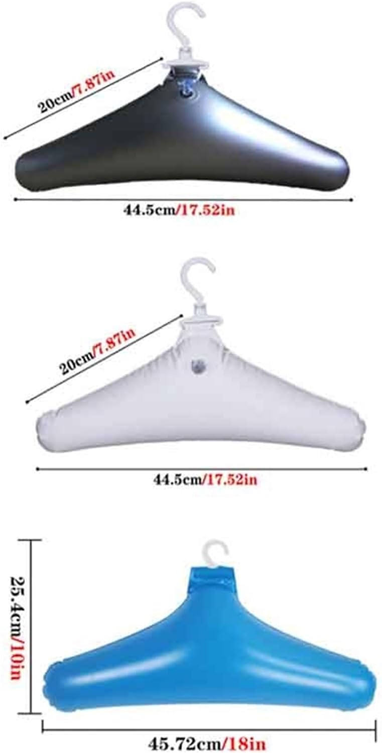 Clip Drying Rack 5pcs/Pack Inflatable Clothes Hanger Foldable Creative Hanger No Trace Rotatable Clothing Storage Holder Clip Clothes Drying Rack(5pcs White) image 2