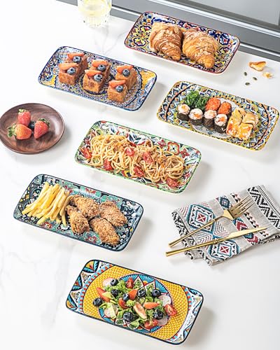 50% Off Boho Ceramic Dinner Plates – Set of 6 - Image 5