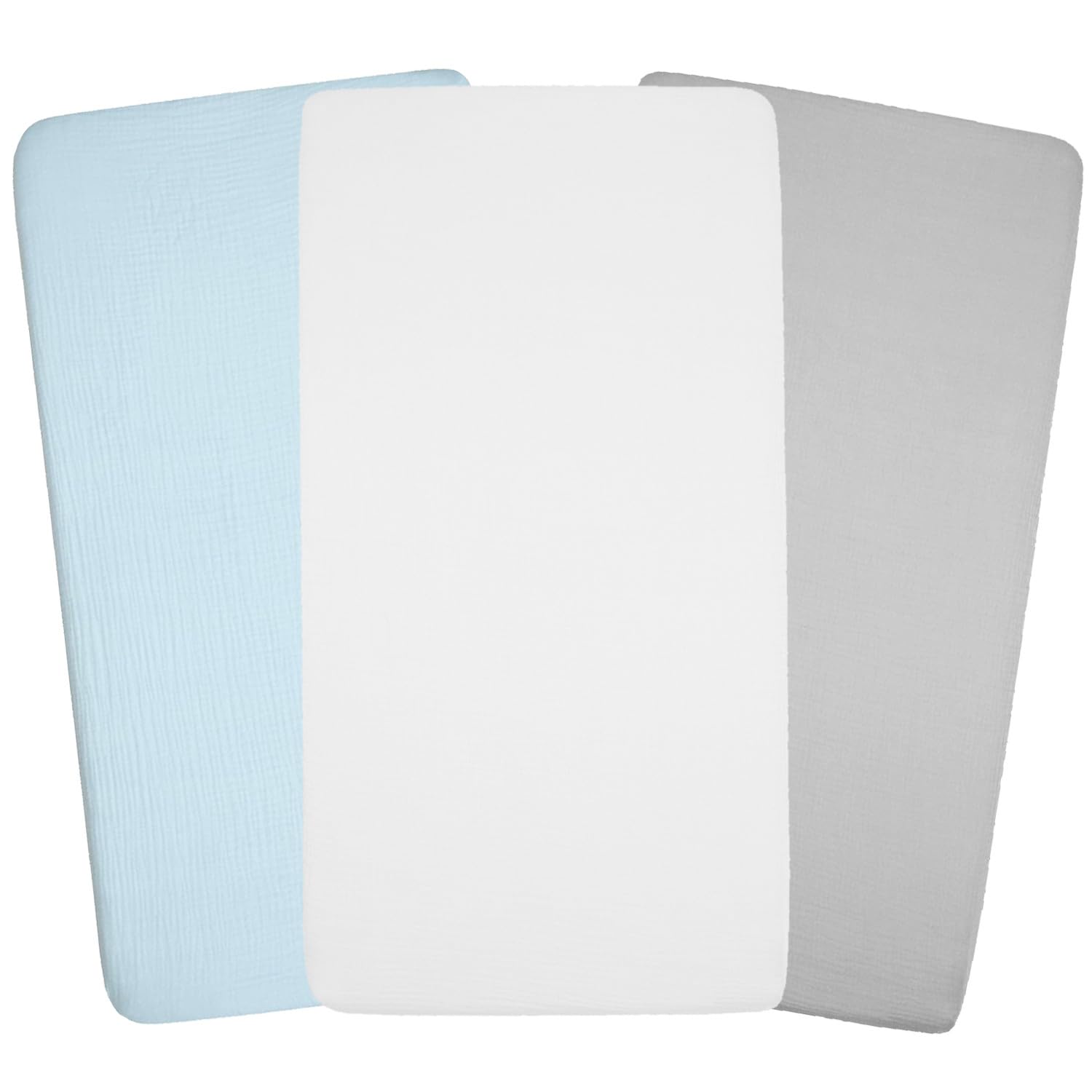 Drap housse berceau 40x80 cm gaze de coton Sevira Kids literie bébé unie lit de fabrication française