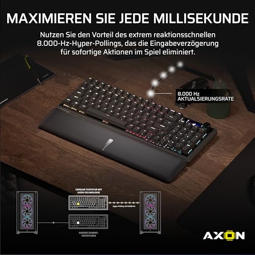 Corsair Vanguard 96 Kabelgebundene Mechanische Gaming-Tastatur – Schwarz – Ansicht 3