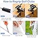 Lanties Golf Grip Kits for Repair Golf Clubs, Grip Removal Repair Tool Kit with 360° Portable Table Vise Rubber Clamp Hook Knife Double-Sided Tape Strips Tape Remover and Gloves(Black)
