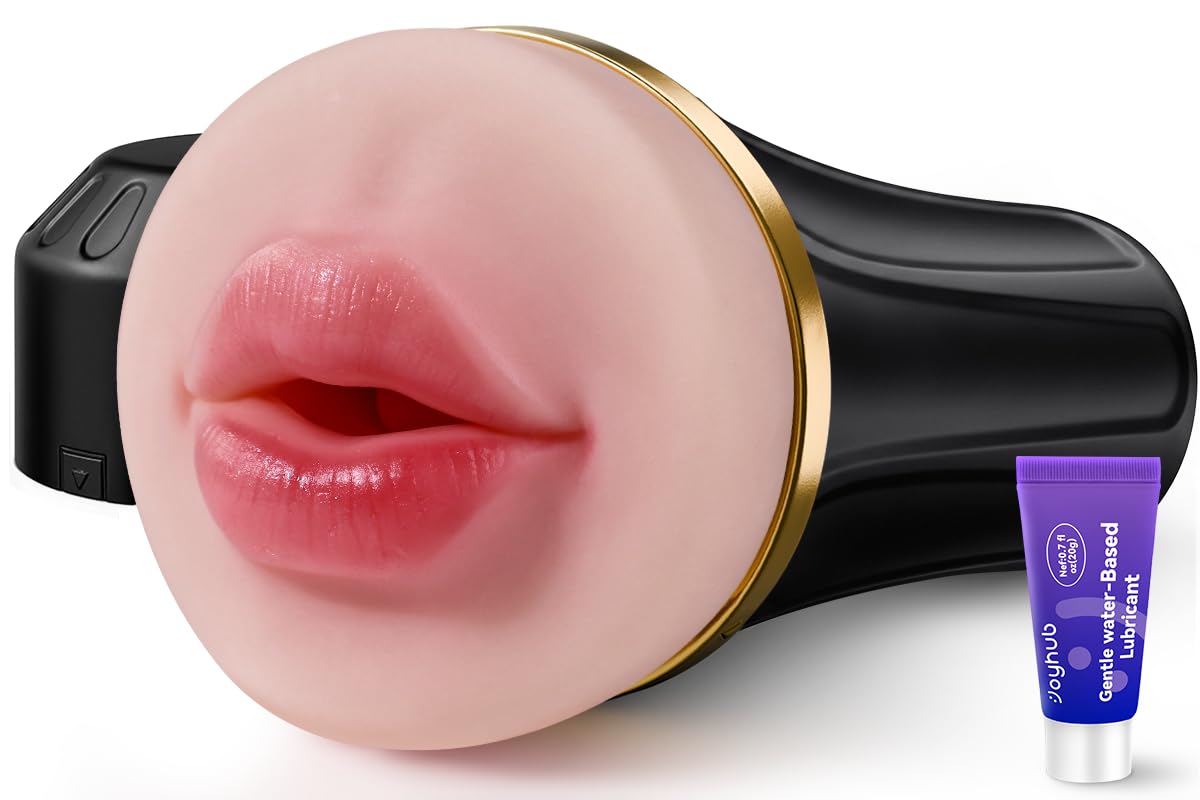 EINSEO Manual Male Masturbator, 8in Oral Tongue Fleshy Sleeve Pocket Pussy