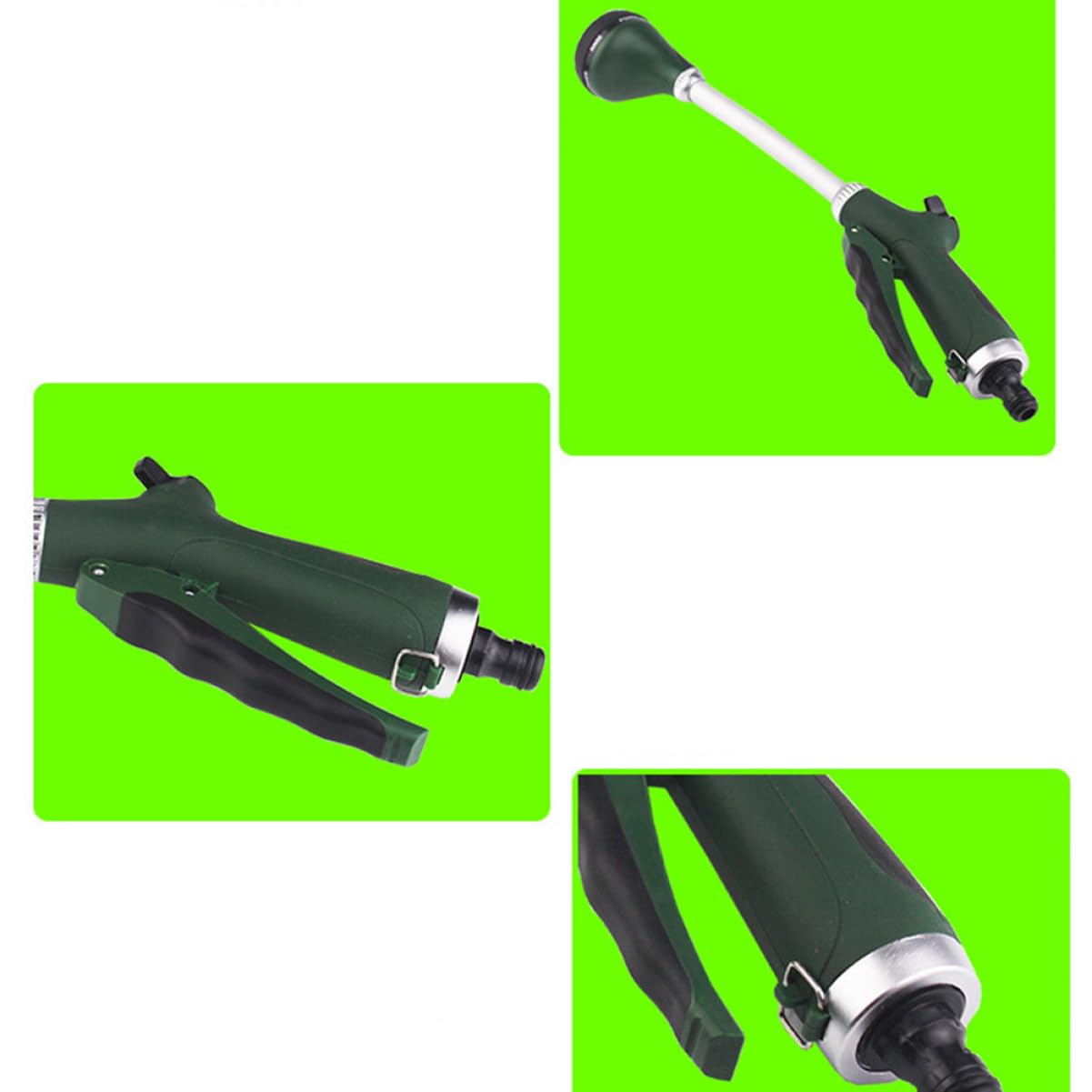 TOYANDONA 3 Pièces Pulvérisateur de Jardin avec Long Tuyau Outil Irrigation Ajustable pour Arroser Plantes Laver la Voiture et Nettoyer Couleur Verte