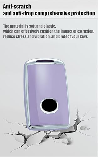 Miniatura 5 de ontto Funda para llave de auto con llavero compatible con Mazda 3 CX-5 CX-50 CX-3 CX-30 CX-9 CX-90 2020 en adelante, elegante carcasa para llavero