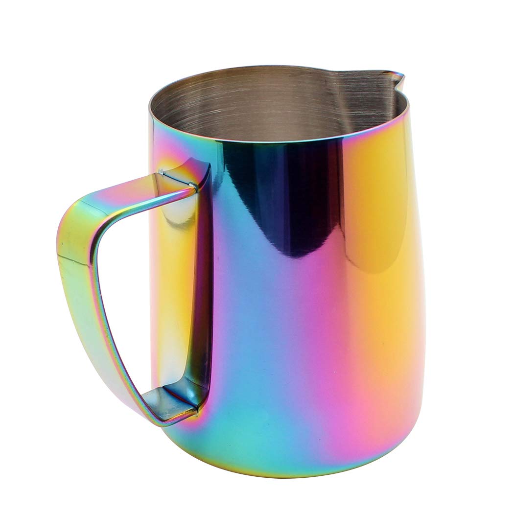Lanciatore Per Latte In Acciaio Inossidabile Placcato In Titanio - Scrematrice Tazza Di Art Caffè Cappuccino Multicolore 350ml