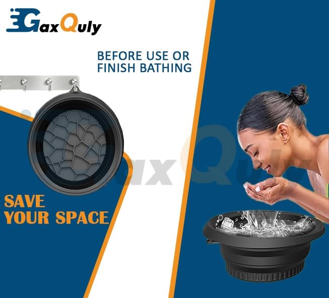 GaxQuly Collapsible Ice Facial Bowl Cold Plunge for Face Ice Bath with Built-in Icetray | Facial Ice Therapy for Acne Relief and Pore Shrinking, Combo Set, Cold Therapy for Home, Travel & Parties 2
