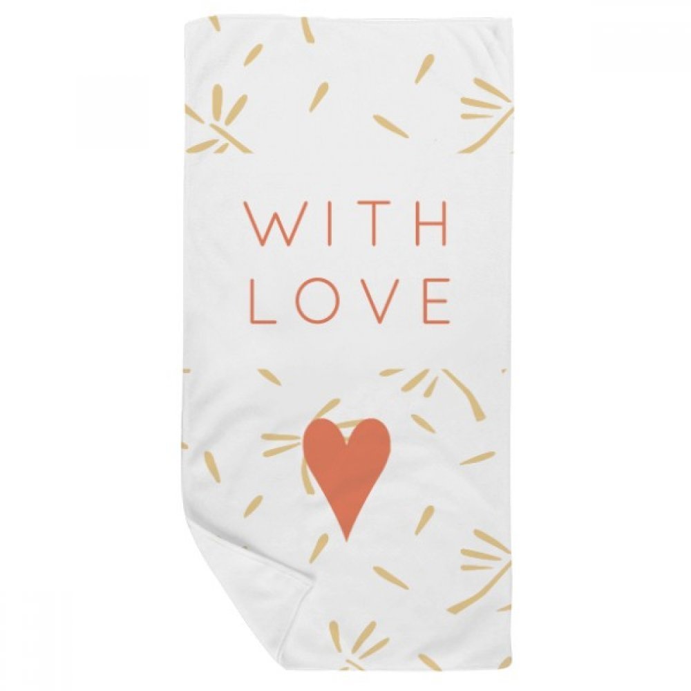 Serviette de bain Amour de Fleur multicolor 35x70cm en tissu doux pour le visage et les mains