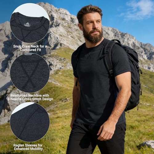 Image of Mens Swim Shirts UPF 50+ Sun Shirts Rash Guard Quick-Dry Fishing T-Shirts