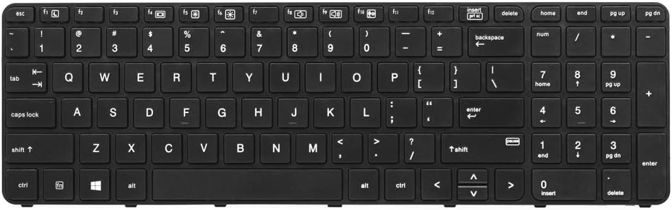 Replacement Keyboard for HP Probook 450 G3 / 450 G4 / 455 G3 / 455 G4 / 470 G3 / 470 G4 Black US Layout