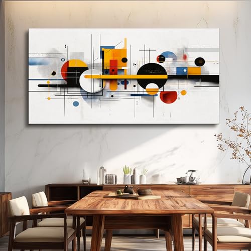 Large Wall Decor for Living Room Canvas Wall Art for Office Wall Decorations for Bedroom Color Line Painting Artwork Room Home Decor 24x48 in