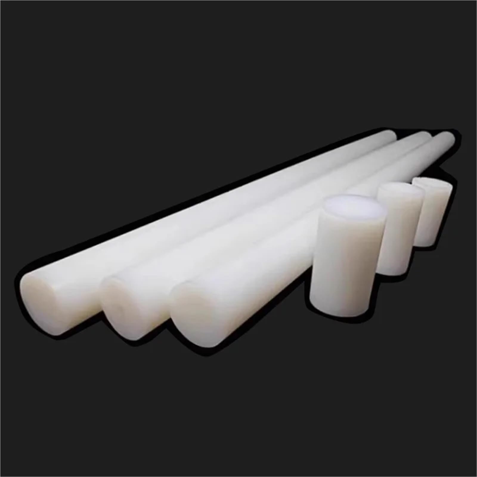 Asta Di Nylon Barre tonde in nylon Aste 4mm 5mm 6mm 8mm 10mm 12mm 15mm 20mm 25mm 30mm 35mm 40mm 45mm 50mm 55mm 60mm 65mm 70mm 80mm 90mm 100mm per Progetti(Length 250mm 1pc,4mm)