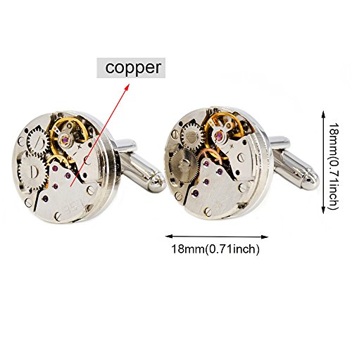 Movement Cufflinks Steampunk Watch Mens Shirt Vintage Watch Cuff Links Business Wedding Gifts4