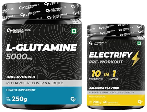 Image of Carbamide Forte L Glutamine Powder | Glutamine Supplement for Men | Unflavoured - 250 Grams | Pre Workout Supplement