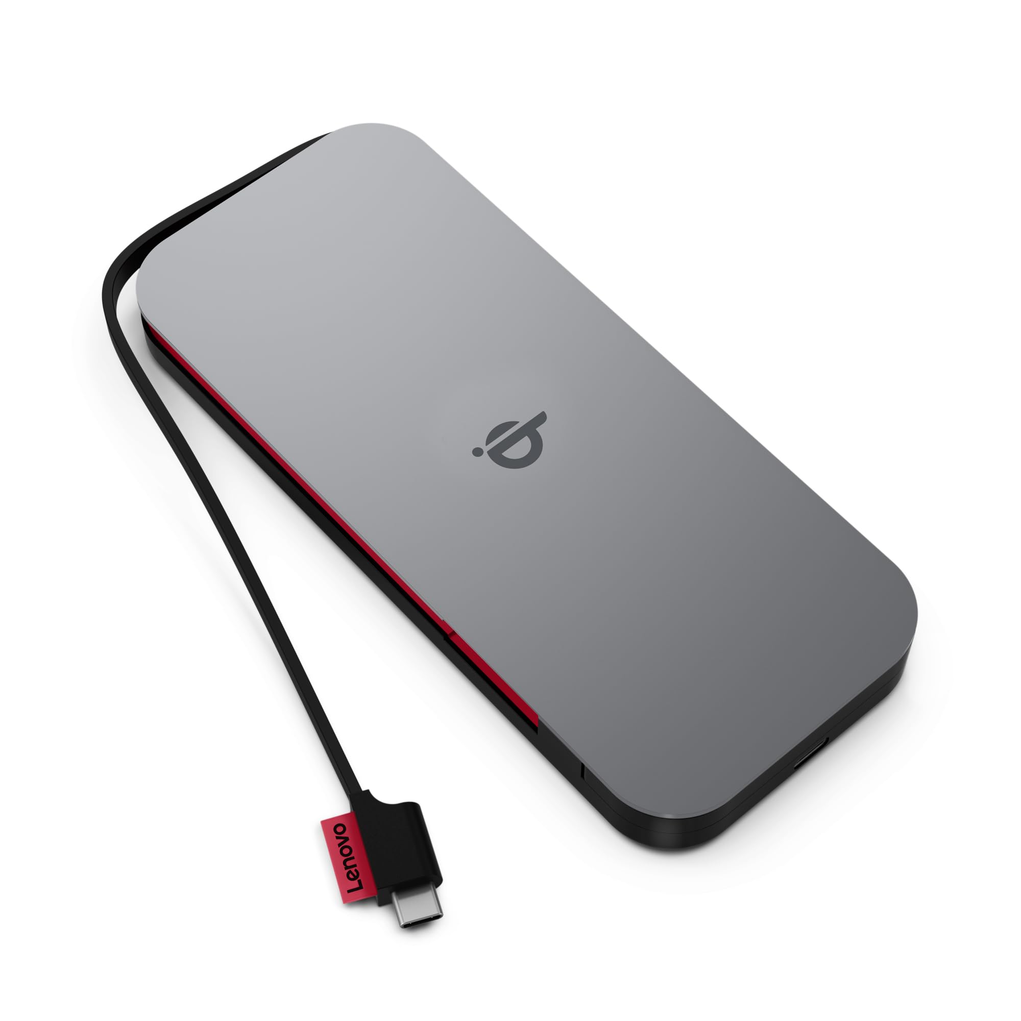 Lenovo Go Power Bank Wireless 10.000 mAh – Qi 15W, USB-C 30W, Ricarica Rapida 3 Dispositivi, Pass-Through, Compatibile PD 3.0, Protezione Integrata – Nero