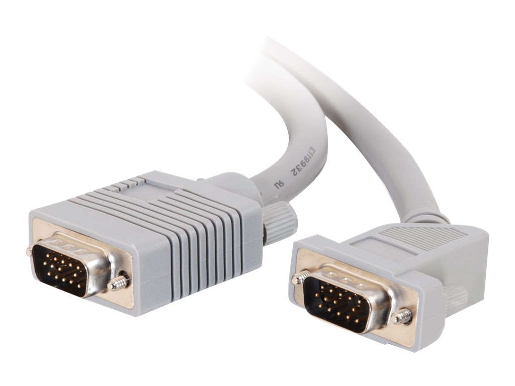 C2G 7M Premium Shielded HD15 SXGA Male VGA to Female VGA 45 Degree Angled Computer Monitor Cable