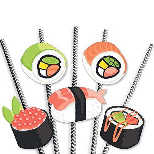 Big Dot of Happiness Let's Roll - Pitillos Decorativos Sushi miniatura 5