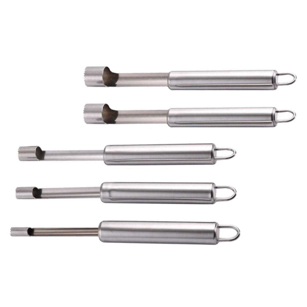 Ciieeo 5 Pcs Fruit Core Remover Manual Stainless Steel Tool for Apples Pears Jujube Ergonomic Handle Lightweight and Portable Easy to Use for Fruit Preparation