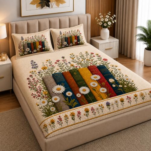 Image of DECORUM Premium Digital Printed BEDSHEET (90 X 100) Inch with 2 King Size Pillow Covers - HIGH-Definition Design & Superior Comfort (Heavy Quality) BEDSHEET Blooming Books