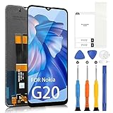 Screen Replacement for Nokia G20 LCD Display, LCD Screen Replacement for Nokia G20 TA-1343 TA-1336 TA-1343 TA-1347 TA-1372 TA-1365 Touch Screen Digitizer Assembly with Repair Kits