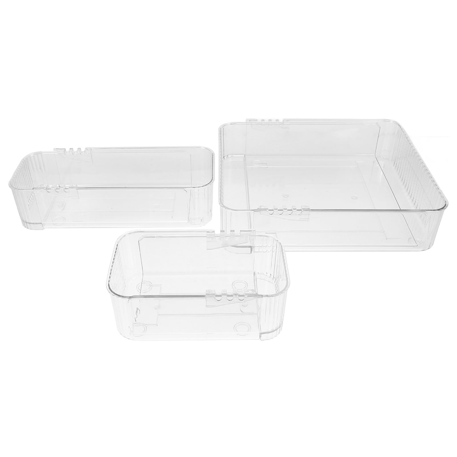 Organizadores de cajones transparentes para ordenar la cocina y el escritorio