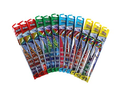 X-Kites Deluxe Delta Nylon Kite Assortment Pack, 42 inches (Pack of 12)