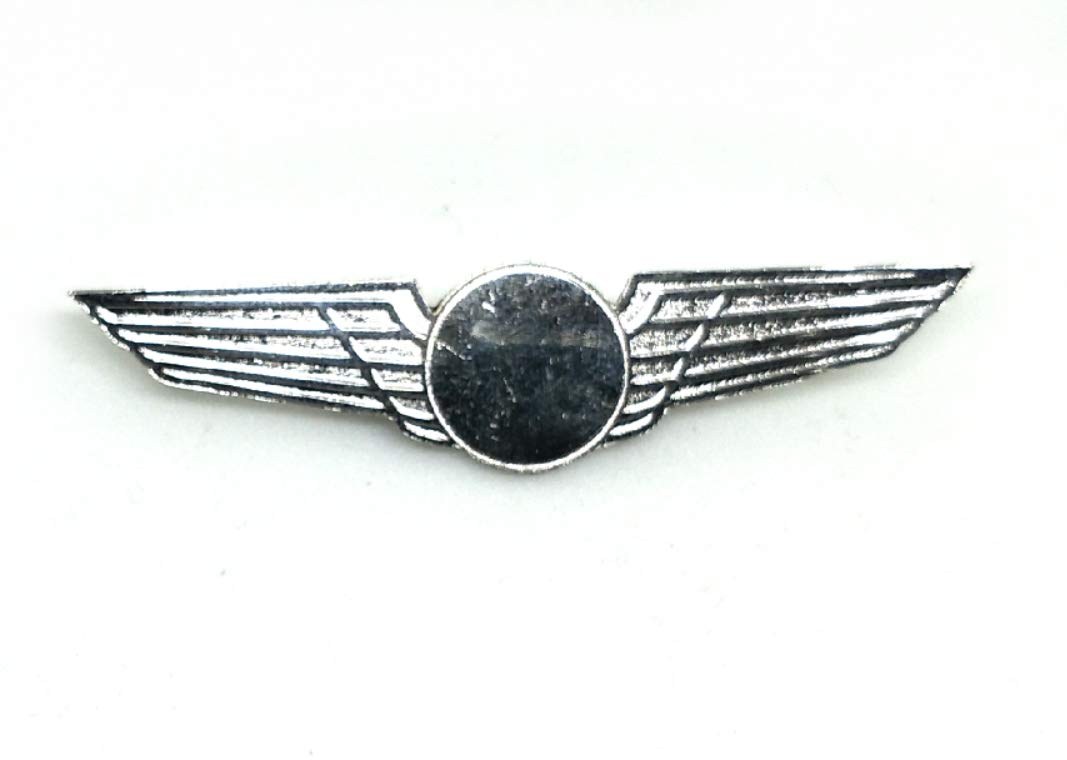 Pilot18 Blank Silver Uniform Wings Gold Electro-Plated Badge for Pilots