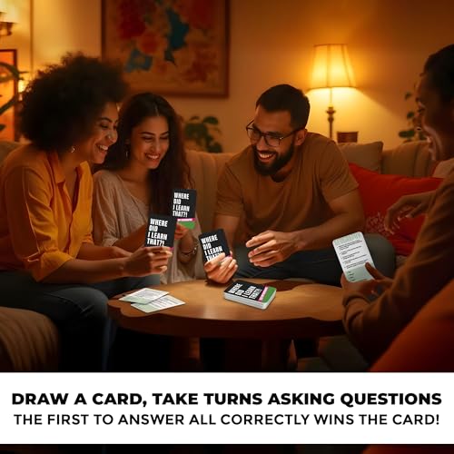 Image of QUOKKA Trivia Card Games for Adults with 500 Questions - Geography Board Games for Adults, Teens and Families - Trivia Cards with Answers - Fun Party Game for Family Game Night