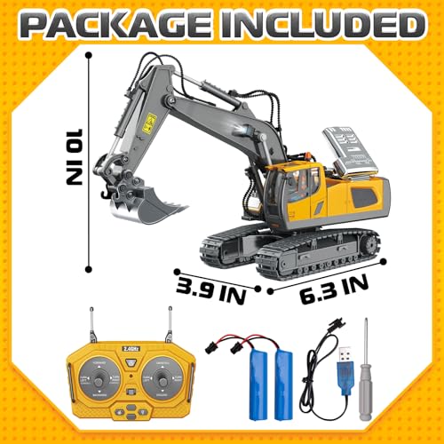 Samtop BC1043 Remote Control Excavator Toys, 11 Channel 1:20 Rc Construction Vehicles thumb #6