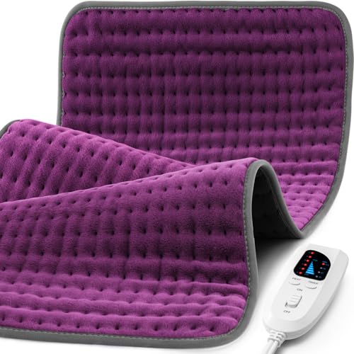 17x33 Heating Pad XXXL for Back Pain Extra Large Heated Pad for Neck/Shoulders/Legs/Knees/Feet/Cramps Birthday Fathers Mothers Day Gifts for Mom Dad Women Men Grandma Her 6 Heat Settings Auto-Off