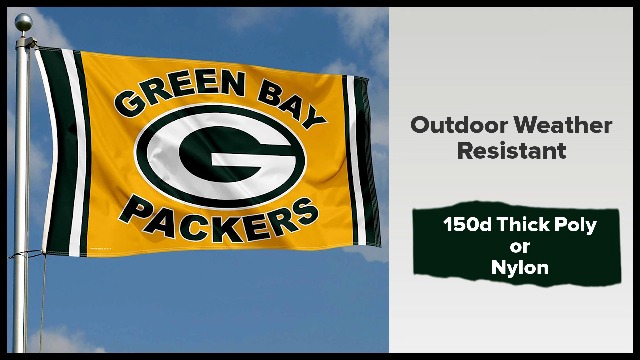 Bandiera stampata Green Bay Packers, 9,6 x 1,5 m