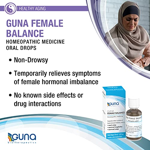 Guna Female Balance Homeopathic Medicine Temporarily Relieves Symptoms Of Female Hormonal Imbalance, Such As Mood Swings, Menstrual Irregularities And Menstrual Cramps. 1 Ounce #TOP2