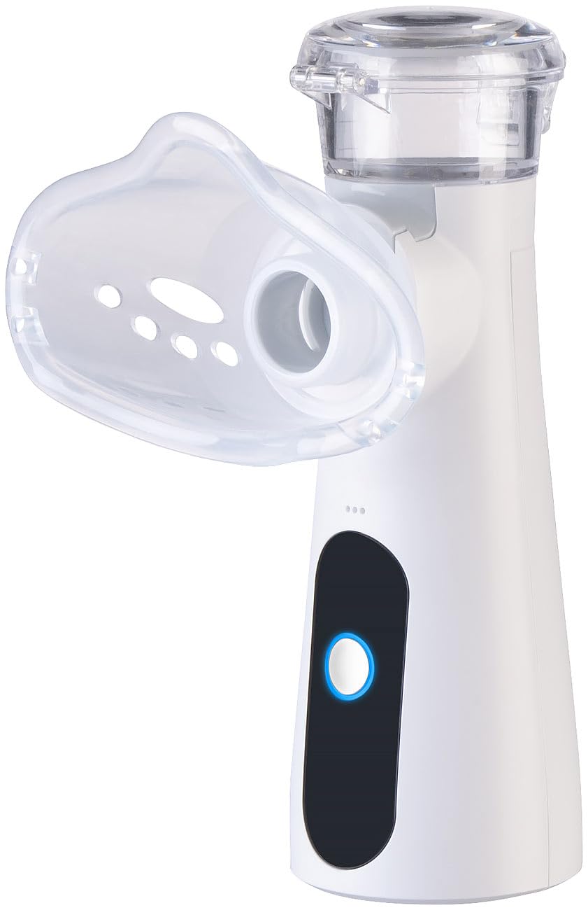 newgen medicals Ultraschall Nebulizer: Inhalationsgerät Vernebler für Kinder und Erwachsene, 2000 mAh, 25 ml (Inhalator Inhaliergerät, aufladbarer Inhalator, Baby)