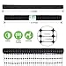 Ohuhu Plastic Garden Fence Safety Fence, 3.4'x100' Reusable Garden Fence Roll with 25Pcs 4FT Stakes, Temporary Fencing for Animal Barrier Construction Snow Fence Poultry Rabbits Chicken Dogs Deer