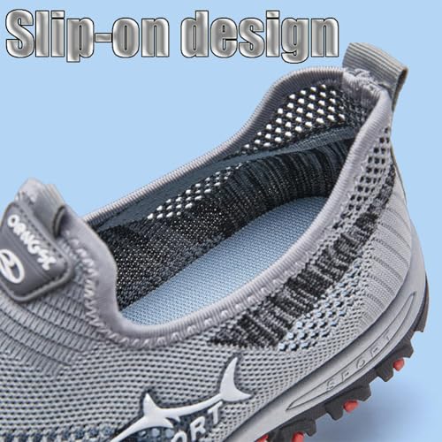 Jarv Cooling Comfort Sneaker, Soft Bottom Comfy Casual Anti-Slip Slip On Summer Breathable Walking Mesh Shoes Men4