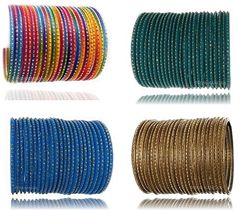 Brazaletes de vidrio de patrón león talla 2.80 en estuche de 96 pulseras de cristal para regalo