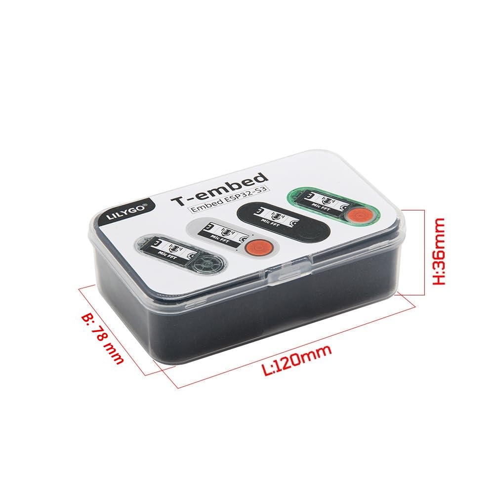 LILYGO T-Embed CC1101 Plus ESP32-S3 Mikrofon TTGO Entwicklungsboard mit 1,9 Zoll ST7789V IPS TFT LCD (transparente Schale)