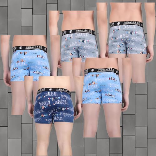 Image of Men's Nylon Stretch Printed Trunk | Ultra-Soft, Breathable Innerwear for Men | Stylish & Supportive Fit
