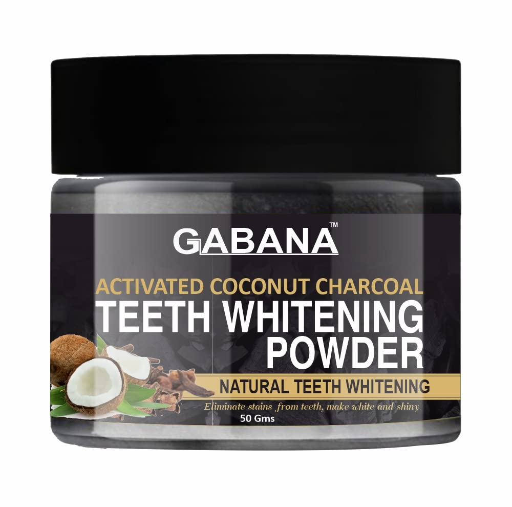 GABANA Natural Activated Coconut Charcoal Teeth Whitening Powder for Men and Women (Pack of 1, Each 50 gram)|Enamel Safe Oral Care for Effective Teeth Whitener Charcoal Powder for Teeth Whitening|-picture-17