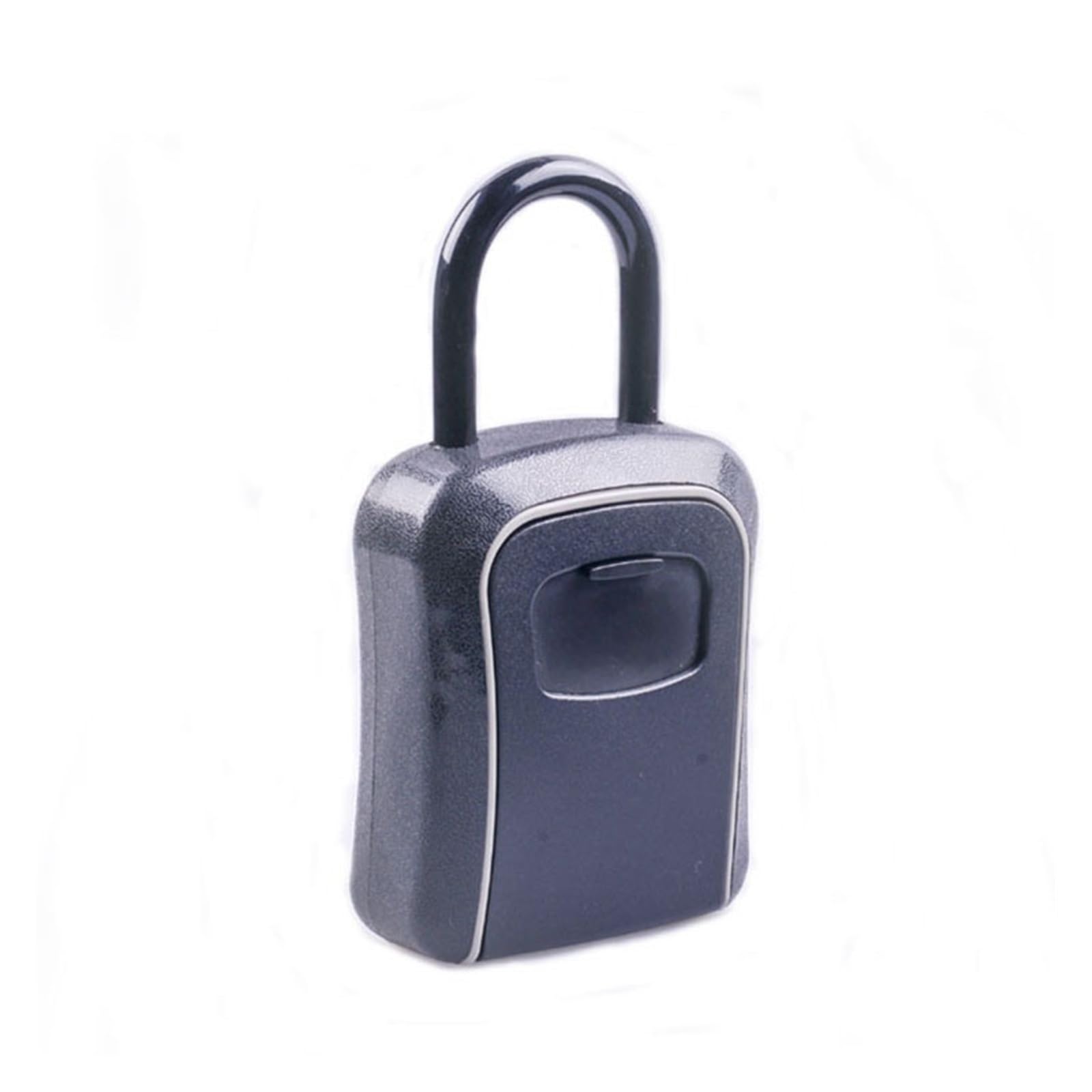 Safe Box, Metal Password Key Box Outdoor Safe Lock Decoration Code Storage Wall Mounted(Black Alloy)