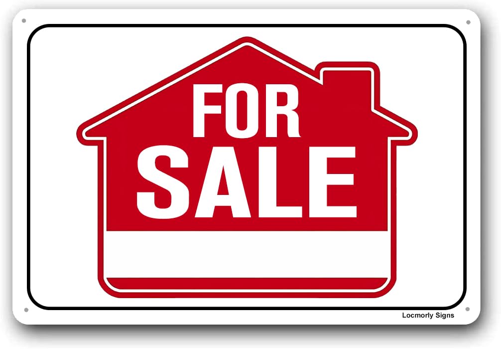 (2-Pack) Metal Tin Sign Aluminum Sign, For Sale Sign, 8x12 Inch, Metal Open House Signs for Real Estate Signs for Real Estate Agents