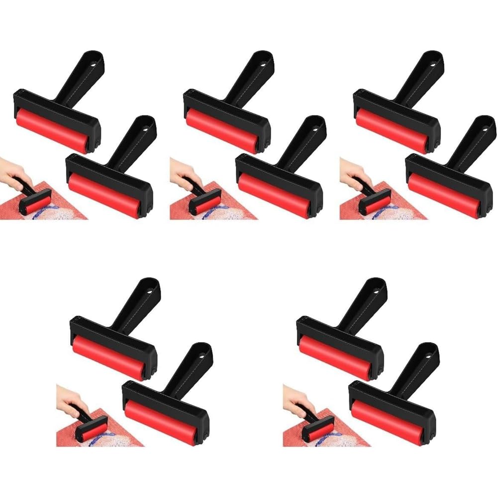 UDSKNV[KSL for Printmaking Rubber Brayer 10 Pcs Soft Rubber Roller for Printmaking Rubber Roller for Ink Stamping
