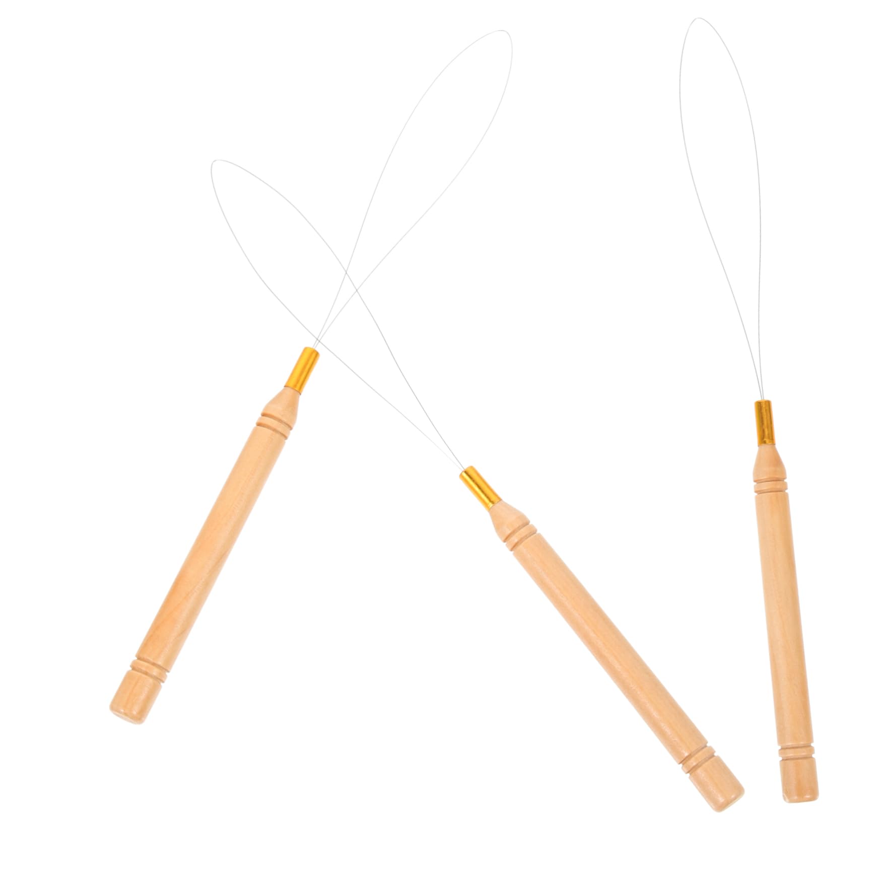 HAPINARY 3Pcs Bead Threader Handle Beading Needles for Easy Jewelry Making Sewing Knitting Supplies Durable Tools for Quick Beading Projects